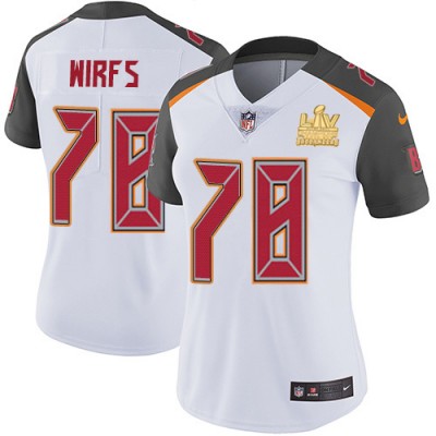 Nike Tampa Bay Buccaneers #78 Tristan Wirfs White Women's Super Bowl LV Champions Patch Stitched NFL Vapor Untouchable Limited Jersey